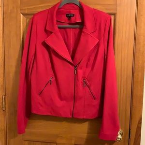 Lane Bryant Red Moto Jacket sz 16